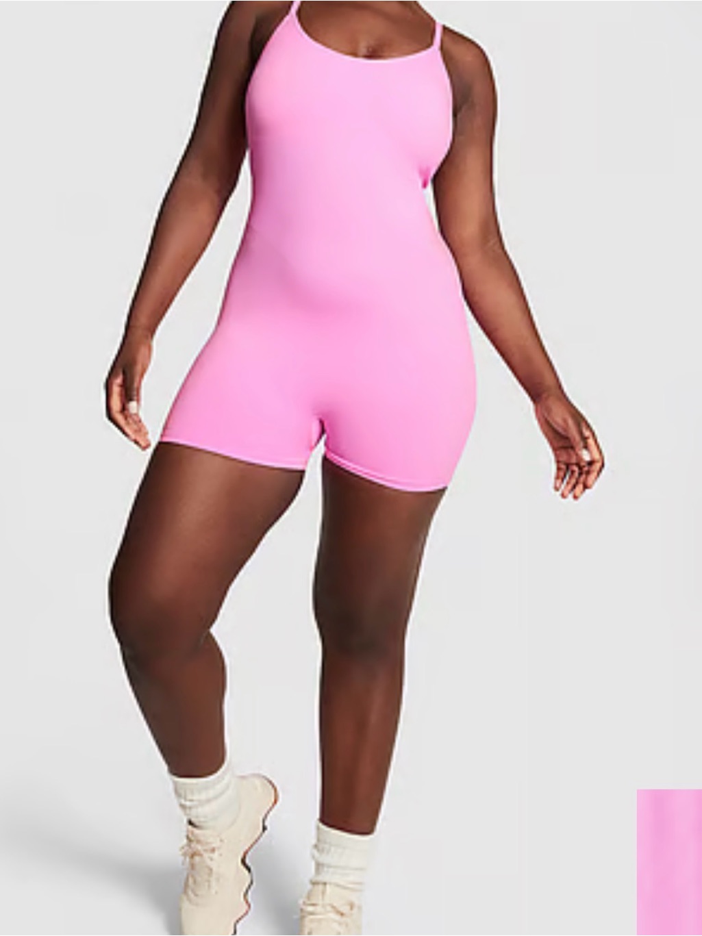 Bright Pink Fitted Romper